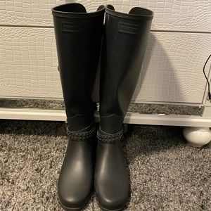 Worn once, Hunter rain boots size 8